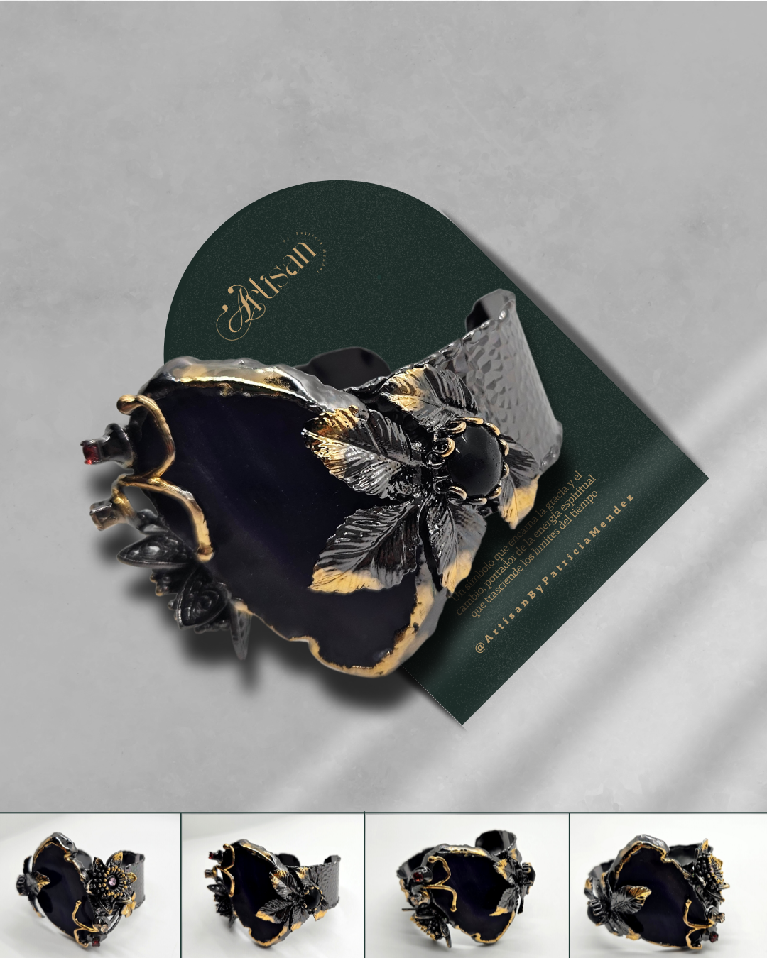 Brazalete - Luna de Oro Negro